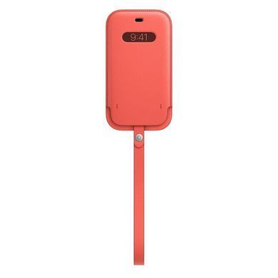 Кожаный чехол-бумажник Apple Leather Sleeve with MagSafe Pink Citrus для iPhone 12 mini (MHMN3)