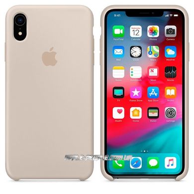 Силиконовый матовый чехол-накладка AnySmart Silicone Case Stone для iPhone XR (OEM)