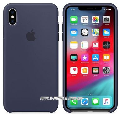 Силиконовый чехол-накладка для Apple iPhone XS Max Silicone Case Midnight Blue (MRWG2)