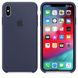 Силиконовый чехол-накладка для Apple iPhone XS Max Silicone Case Midnight Blue (MRWG2)