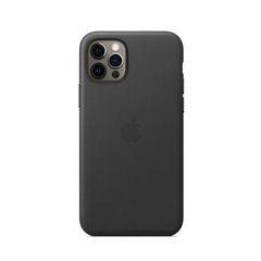 Кожаный чехол Apple Genuine Leather Case MagSafe Black для iPhone 12 Pro Max ОЕМ