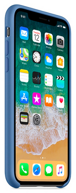 Силиконовый матовый чехол для Apple iPhone X / XS Silicone Case - Denim Blue (MRG22LL/A)