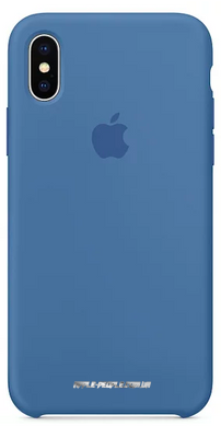 Силиконовый матовый чехол Apple для iPhone X / XS Silicone Case - Denim Blue (MRG22LL/A)