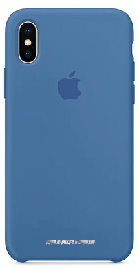 Силиконовый матовый чехол для Apple iPhone X / XS Silicone Case - Denim Blue (MRG22LL/A)