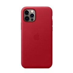 Кожаный чехол AnySmart Genuine Leather Case MagSafe Red для iPhone 12 Pro Max ОЕМ