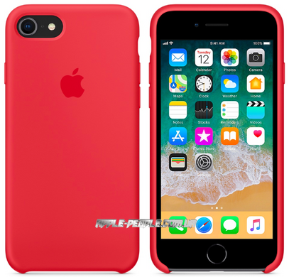 Силиконовый чехол-накладка для Apple iPhone 8 / 7 Silicone Case - Red Raspberry (MRFQ2)