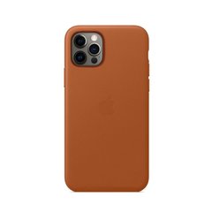 Кожаный чехол AnySmart Genuine Leather Case MagSafe Brown для iPhone 12 Pro Max ОЕМ