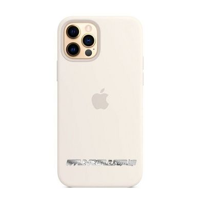 Cиликоновый чехол AnySmart Silicone Case MagSafe White для iPhone 12 | 12 Pro (OEM)