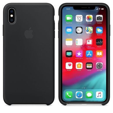 Силиконовый матовый чехол Apple для iPhone XS Max Silicone Case Black (MRWE2LL/A)