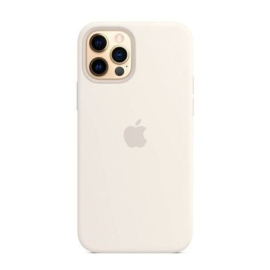 Cиликоновый чехол AnySmart Silicone Case MagSafe White для iPhone 12 | 12 Pro (OEM)