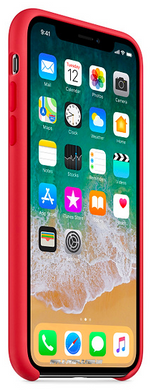 Силиконовый матовый чехол Apple для iPhone X / XS Silicone Case - Red Raspberry (MRG12LL/A)