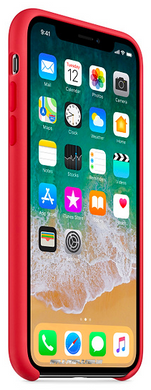 Силиконовый матовый чехол для Apple iPhone X / XS Silicone Case - Red Raspberry (MRG12LL/A)