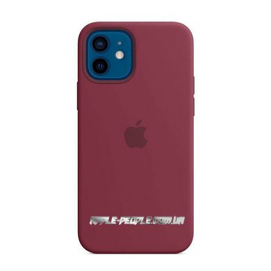 Cиликоновый чехол AnySmart Silicone Case MagSafe Plum для iPhone 12 | 12 Pro (OEM)