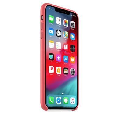 Кожаный чехол Apple Leather Case Peony Pink для iPhone XS Max (OEM)