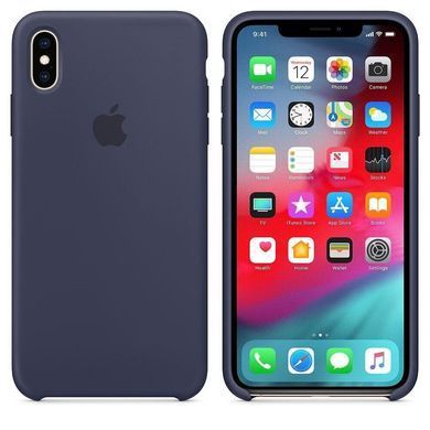 Силиконовый чехол-накладка-накладка AnySmart для iPhone XS Max Silicone Case Midnight Blue