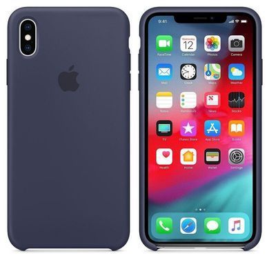 Силиконовый чехол-накладка-накладка AnySmart для iPhone XS Max Silicone Case Midnight Blue