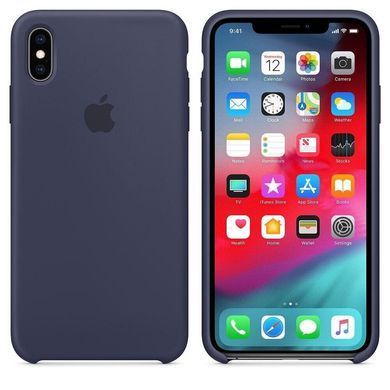 Силиконовый чехол-накладка-накладка AnySmart для iPhone XS Max Silicone Case Midnight Blue