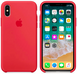 Силиконовый матовый чехол для Apple iPhone X / XS Silicone Case - Red Raspberry (MRG12LL/A)