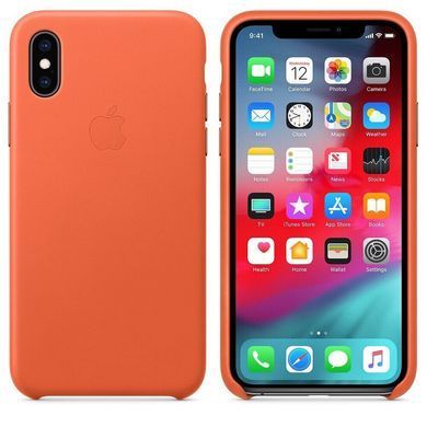 Кожаный чехол Apple Leather Case Sunset для iPhone X | XS (MVFQ2)