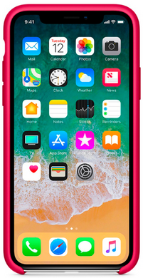 Силиконовый матовый чехол для Apple iPhone X / XS Silicone Case - Rose Red (MQT82LL/A)