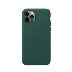 Кожаный чехол Apple Genuine Leather Case MagSafe Pine Green для iPhone 12 Pro Max ОЕМ
