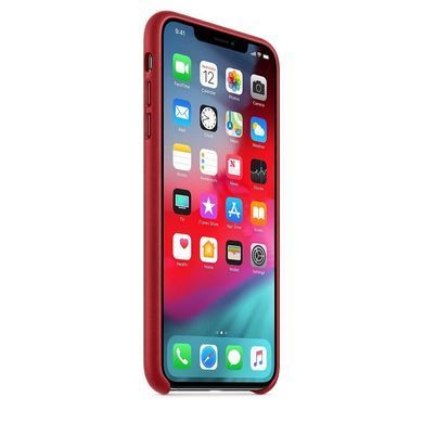 Кожаный чехол Apple Leather Case (PRODUCT) RED для iPhone XS Max (OEM)