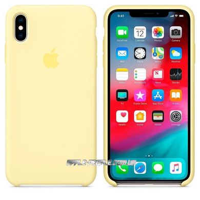 Силиконовый чехол Apple для iPhone XS Max Silicone Case Mellow Yellow (MUJR2)