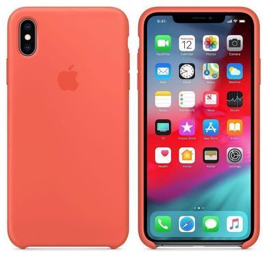Силиконовый матовый чехол для Apple iPhone XS Max Silicone Case Nectarine (MTFF2LL/A)