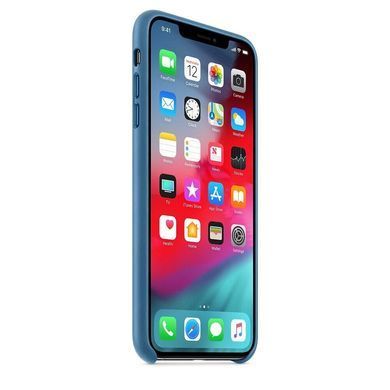 Кожаный чехол Apple Leather Case Cape Cod Blue для iPhone XS Max (OEM)