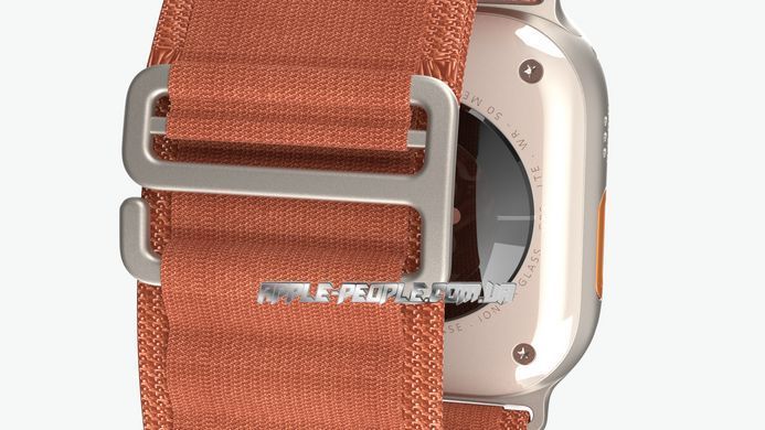 Apple Watch Ultra 3 GPS + Cellular 49mm Black Titanium Case with Terra Cotta Alpine Loop - Large (MF254+MG9F4)