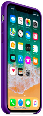 Силиконовый матовый чехол Apple для iPhone X / XS Silicone Case - Ultra Violet (MQT72LL/A)