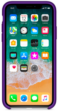 Силиконовый матовый чехол для Apple iPhone X / XS Silicone Case - Ultra Violet (MQT72LL/A)