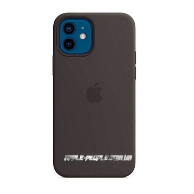 Силиконовый чехол AnySmart Silicone Case MagSafe Black для iPhone 12 mini (OEM)