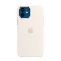 Cиликоновый чехол AnySmart Silicone Case MagSafe White для iPhone 12 mini (OEM)