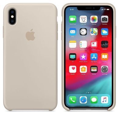 Силиконовый матовый чехол для Apple iPhone XS Max Silicone Case Stone (MRWJ2LL/A)