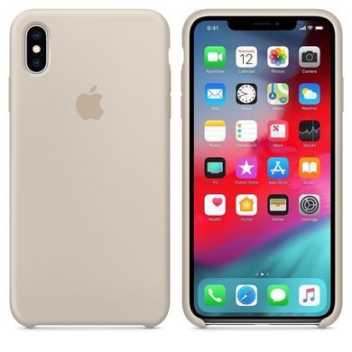 Силиконовый матовый чехол для Apple iPhone XS Max Silicone Case Stone (MRWJ2LL/A)