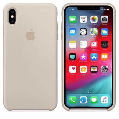 Силиконовый матовый чехол для Apple iPhone XS Max Silicone Case Stone (MRWJ2LL/A)