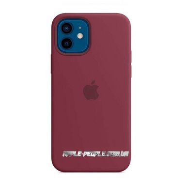 Защитная панель AnySmart Silicone Case MagSafe Plum для iPhone 12 mini (OEM)