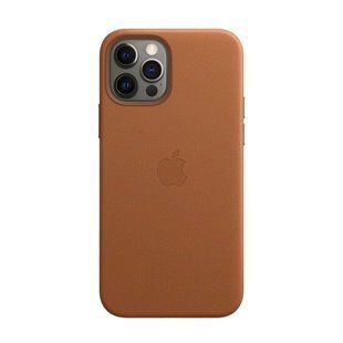 Кожаный чехол Apple Lather Leather Case with MagSafe Saddle Brown (MHKL3) для iPhone 12 Pro Max