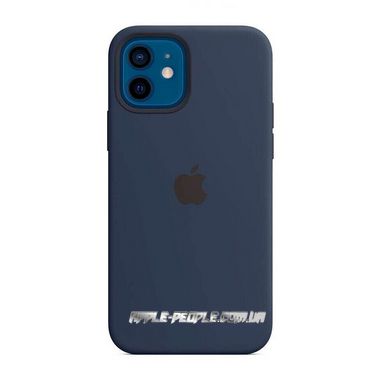 Защитная панель AnySmart Silicone Case MagSafe Deep Navy для iPhone 12 mini (OEM)