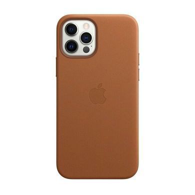 Кожаный чехол Apple Leather Case with MagSafe Saddle Brown (MHKL3) для iPhone 12 Pro Max