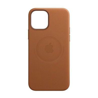 Кожаный чехол Apple Leather Case with MagSafe Saddle Brown (MHKL3) для iPhone 12 Pro Max