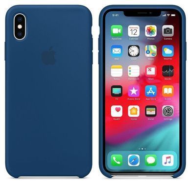 Силиконовый матовый чехол Apple для iPhone XS Max Silicone Case Blue Horizon (MTFE2LL/A)