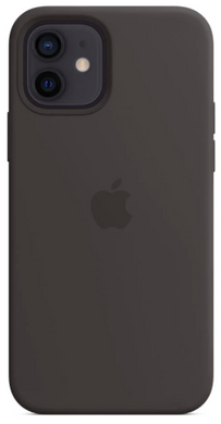 Силиконовый чехол Apple Silicone Case with MagSafe Black для iPhone 12 | 12 Pro (MHL73)