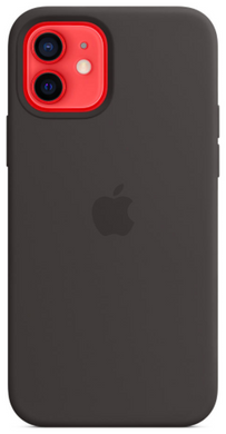 Силиконовый чехол Apple Silicone Case with MagSafe Black для iPhone 12 | 12 Pro (MHL73)