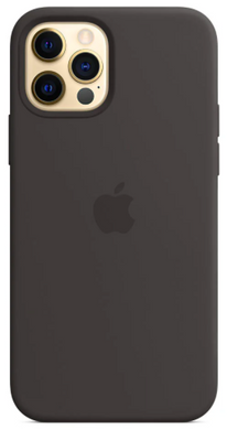 Силиконовый чехол Apple Silicone Case with MagSafe Black для iPhone 12 | 12 Pro (MHL73)