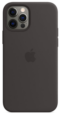 Силиконовый чехол Apple Silicone Case with MagSafe Black для iPhone 12 | 12 Pro (MHL73)