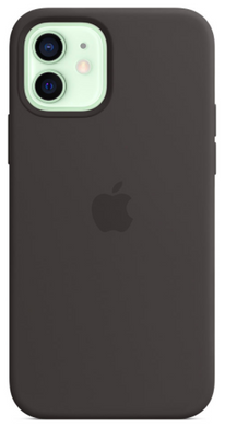 Силиконовый чехол Apple Silicone Case with MagSafe Black для iPhone 12 | 12 Pro (MHL73)
