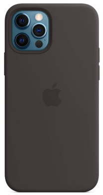 Силиконовый чехол Apple Silicone Case with MagSafe Black для iPhone 12 | 12 Pro (MHL73)