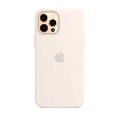 Силиконовый чехол AnySmart Silicone Case White для iPhone 12 Pro Max OEM (без MagSafe)